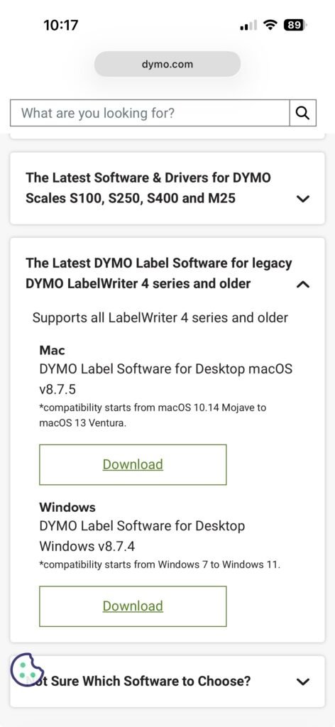 Dymo label software